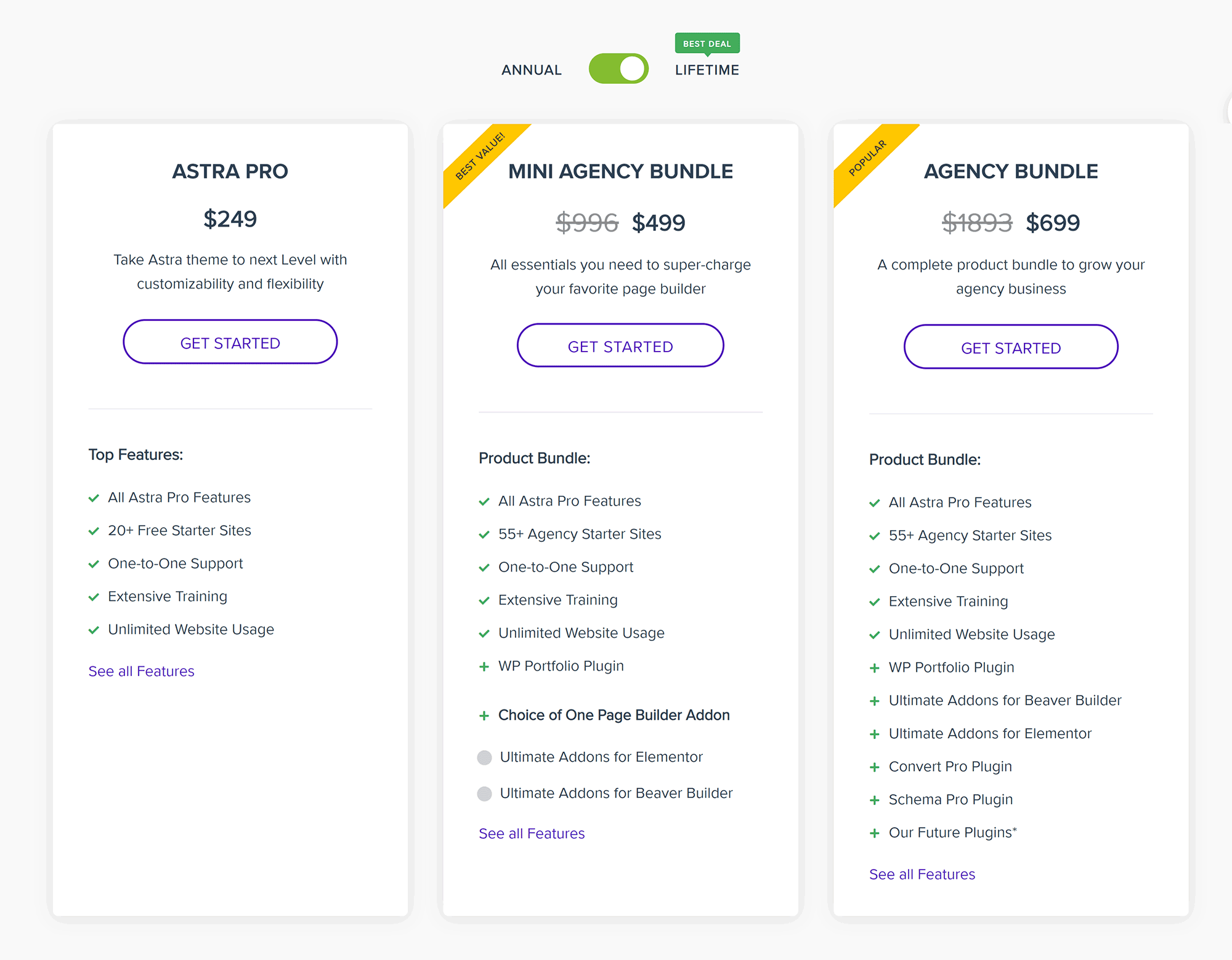 Lifetime Pricing for Astra