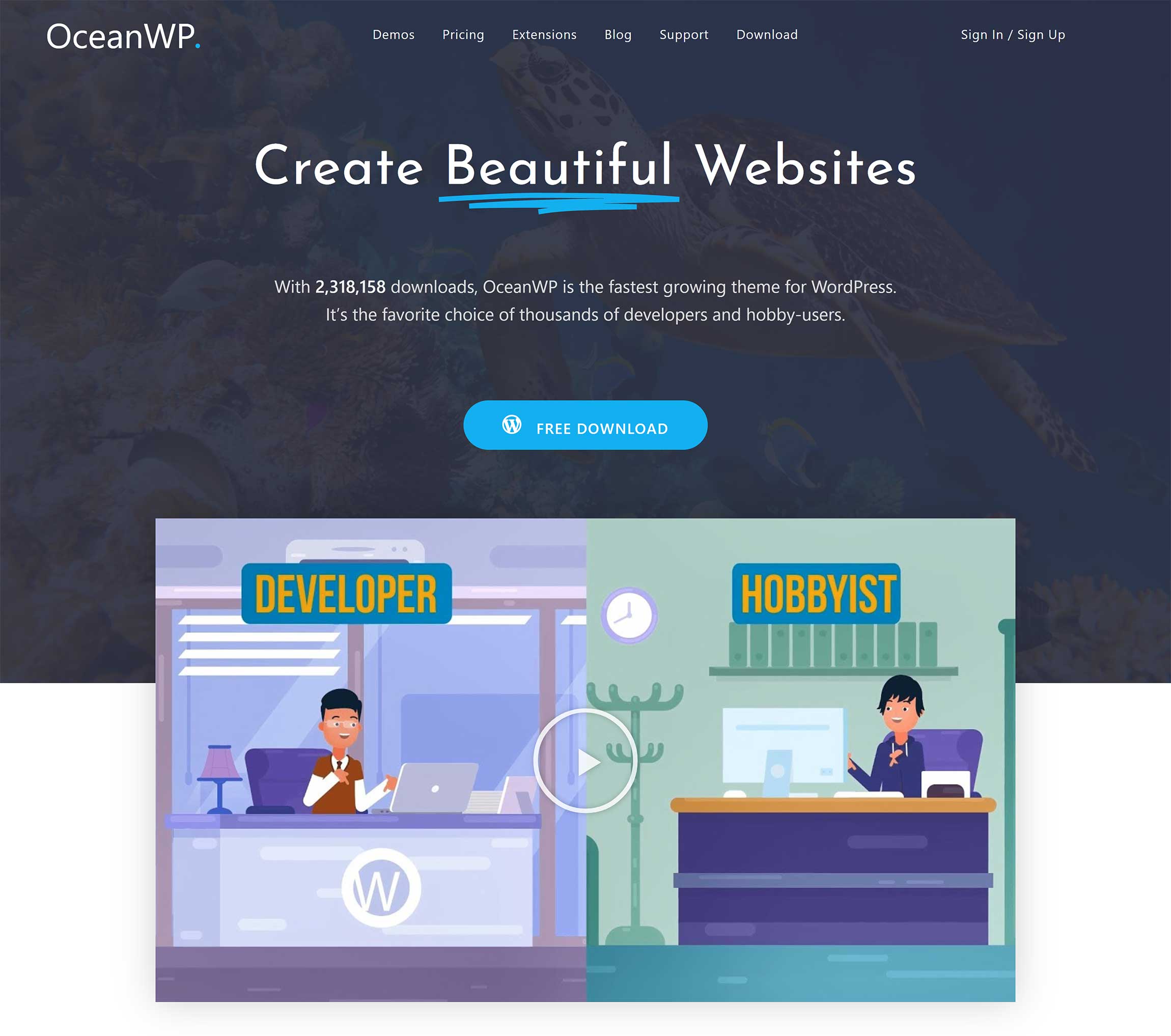 OceanWP Home Page