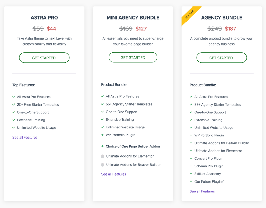 Astra Pricing