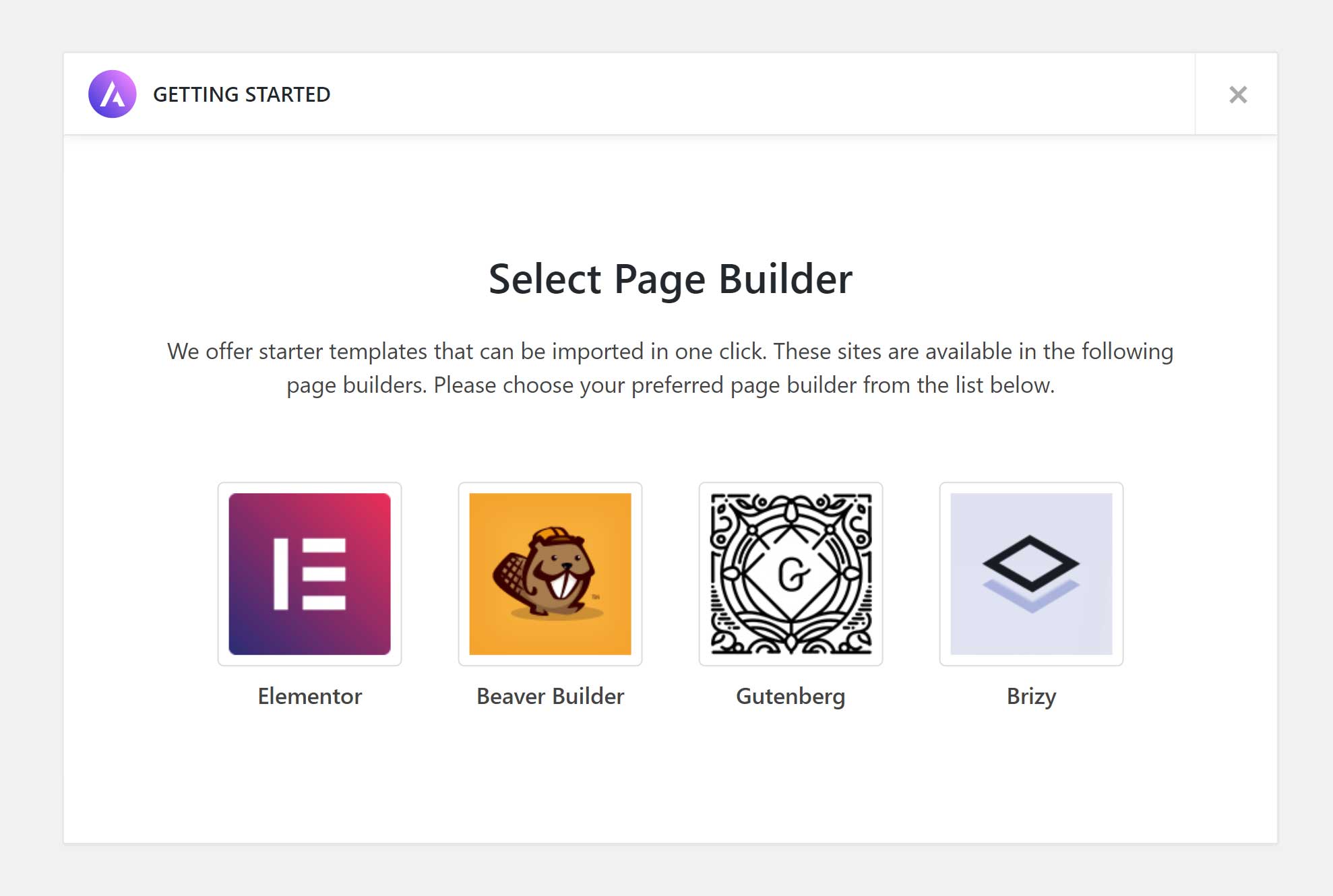 Select Page Builder