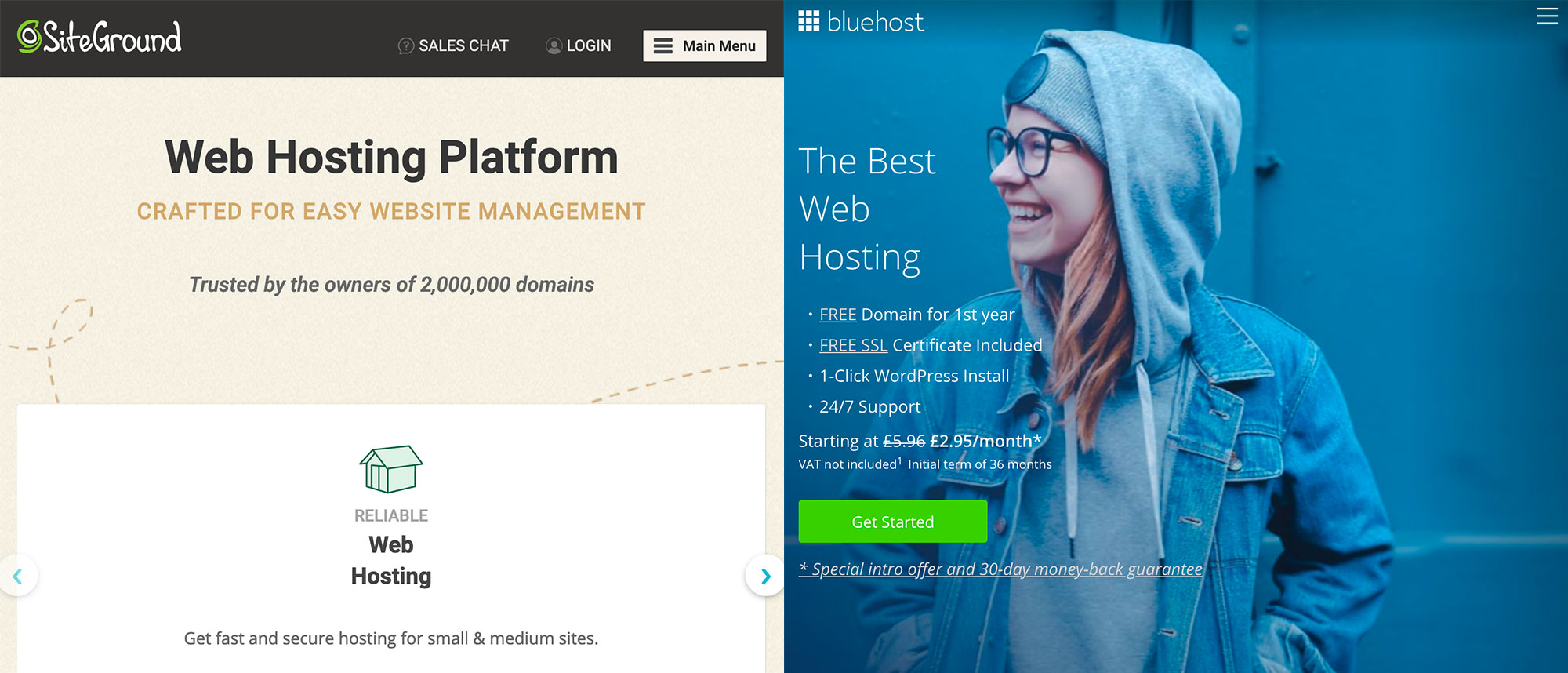 SiteGround or Bluehost?