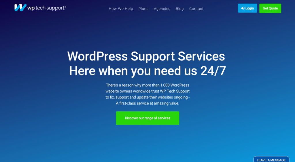 WP Tech Support home page