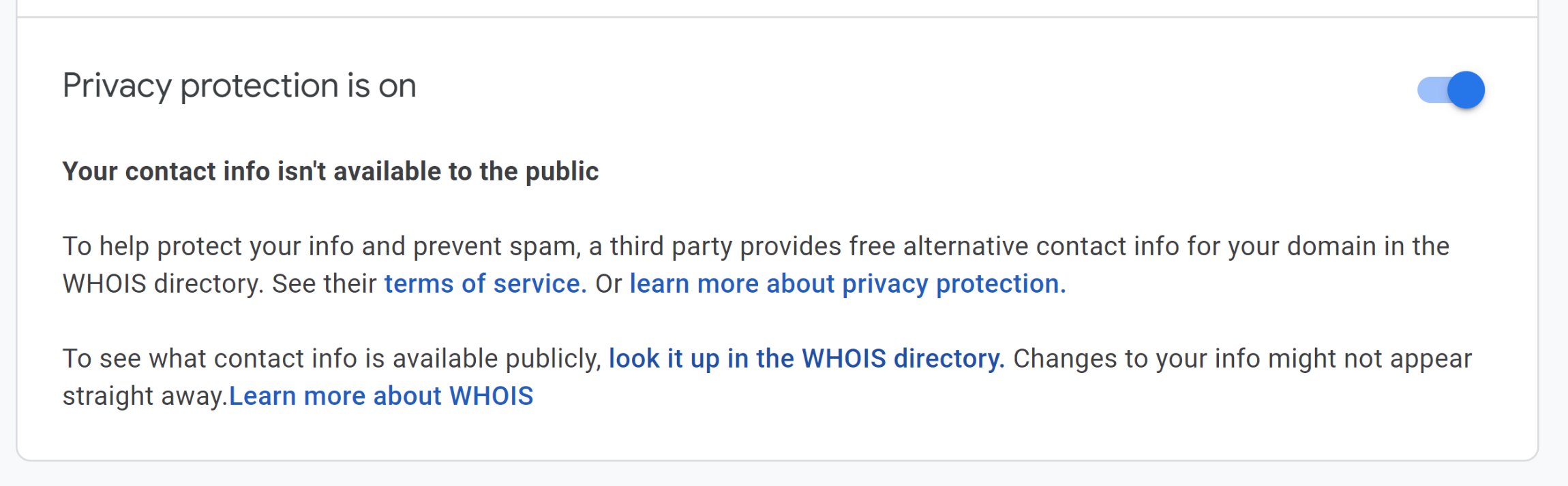 Google Domains Whois Privacy