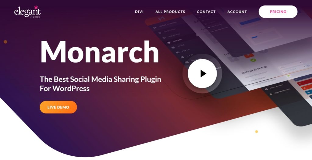 The Monarch social media plugin homepage