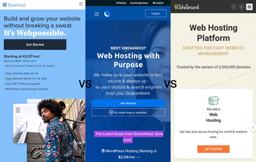 bluehost-dreamhost-or-siteground