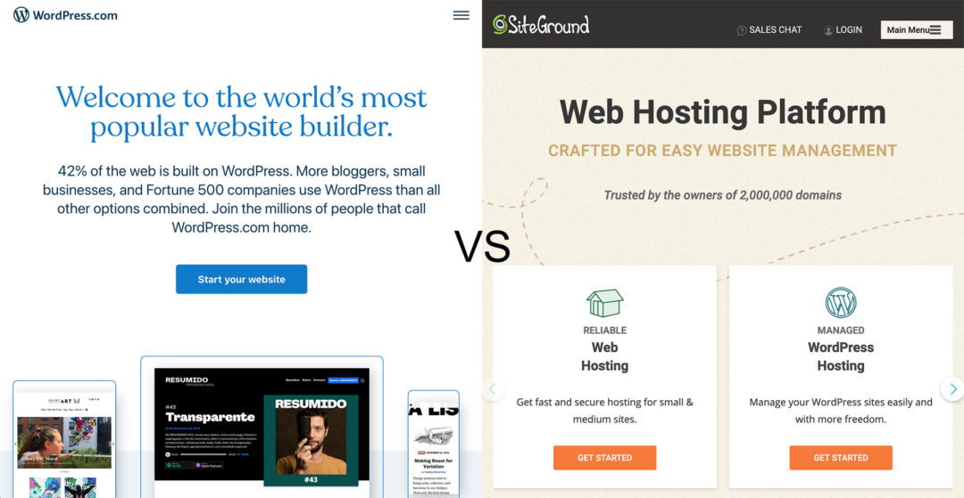 WordPress-com SiteGround