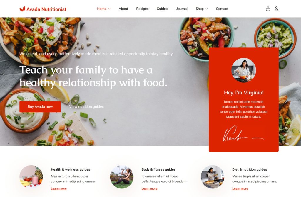 Avada Nutritionist