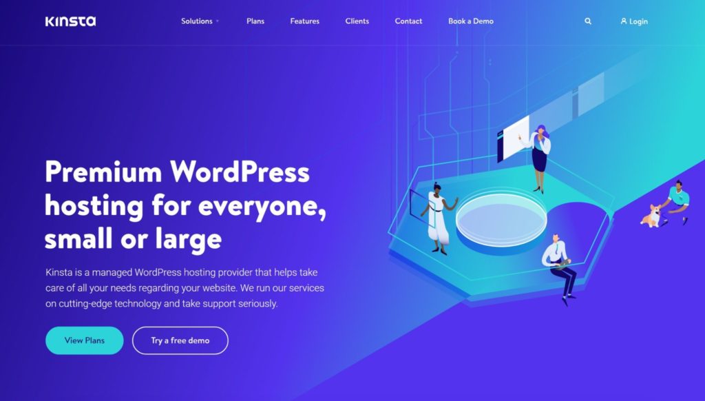 The Kinsta homepage