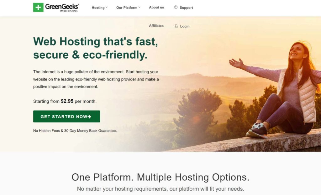 GreenGeeks web hosting