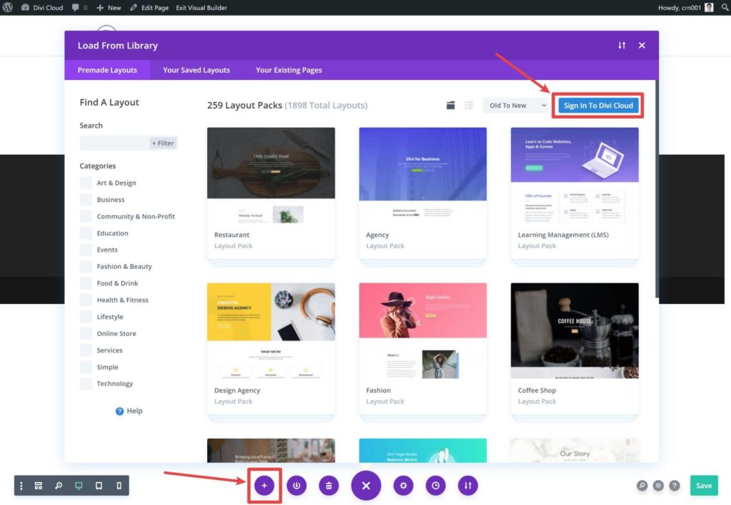 How to sign in to Divi Cloud