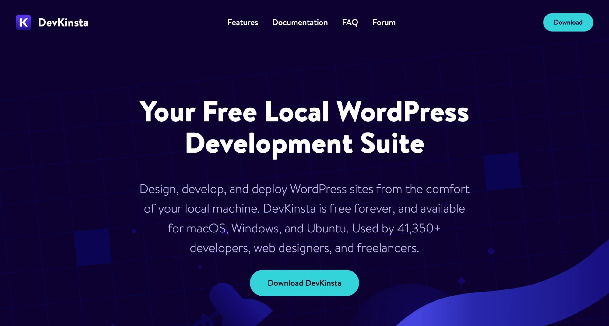 Kinsta offer a free local WordPress development tool named DevKinsta.